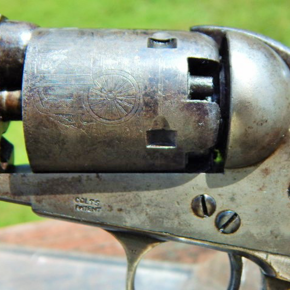Cased  m1849 colt with implements  factory applewood grips files1720170911 14746 ghdx51