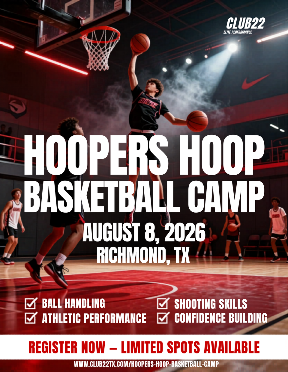 Hoopers hoop basketball camp graphic