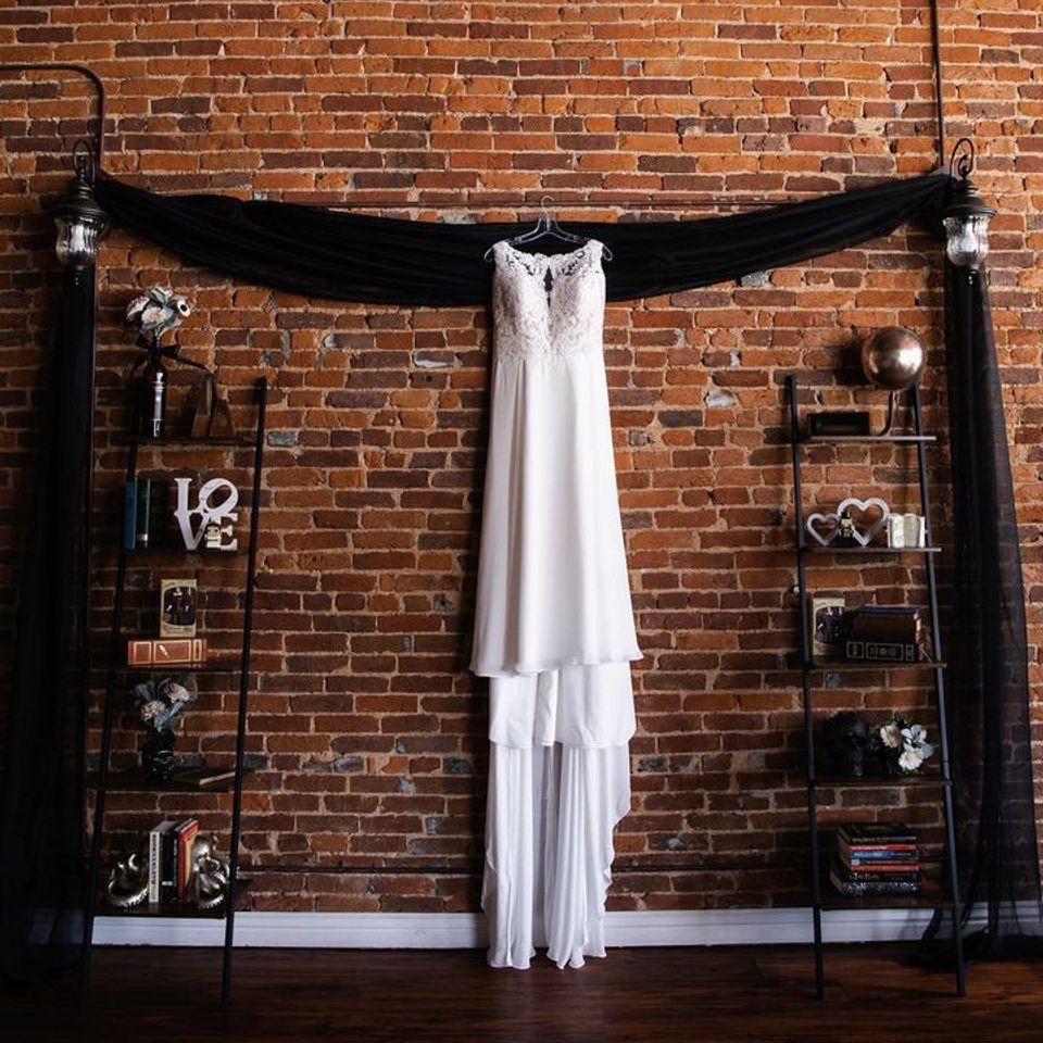 Wedding dress wall