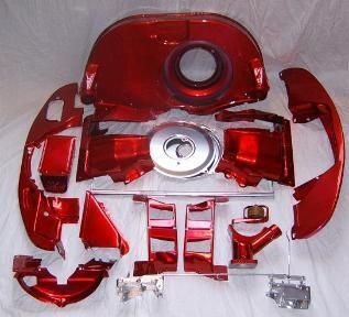 Transparent red and chrome