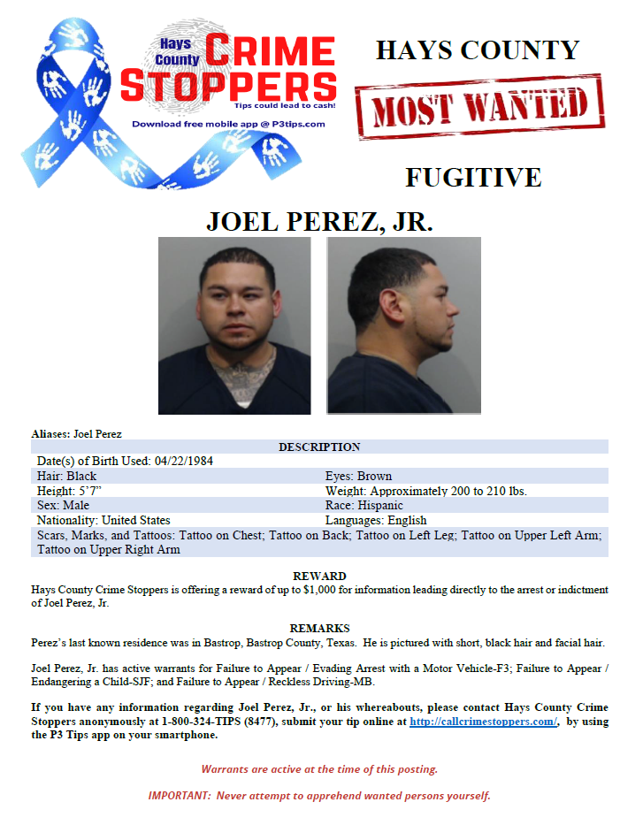 Perez most wanted poster