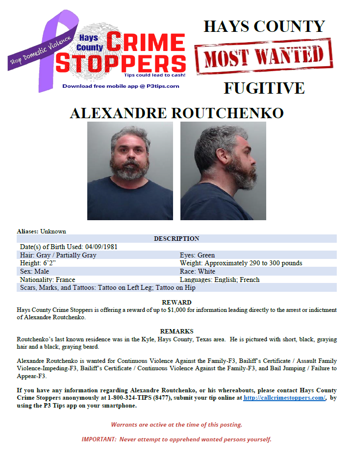 Routchenko most wanted poster
