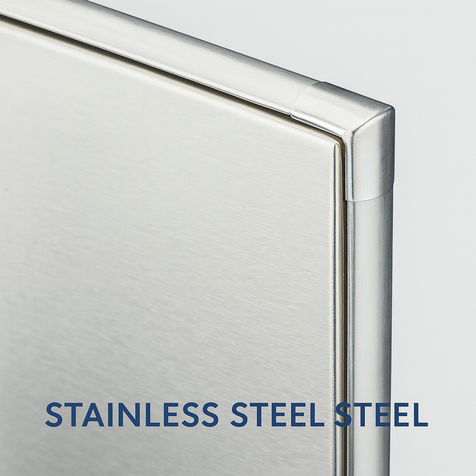 Stainless steel bathroom partition example