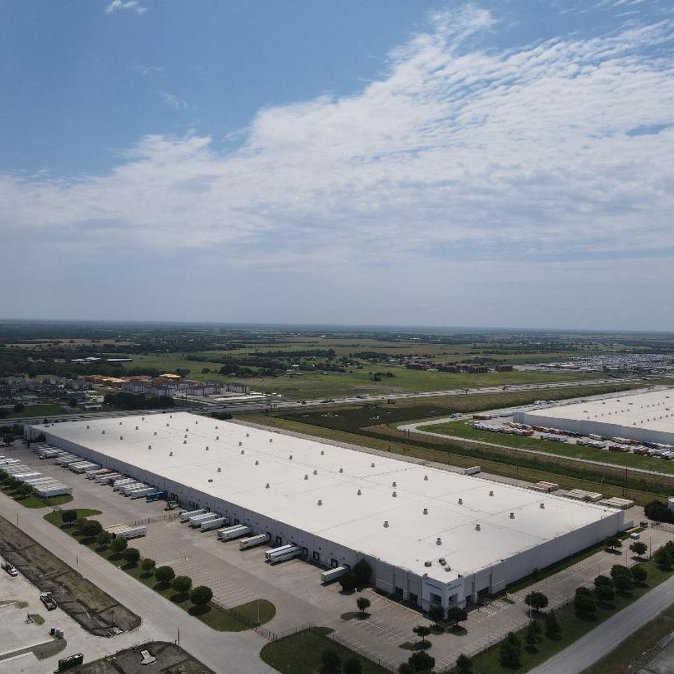 Drone photo of commercial building