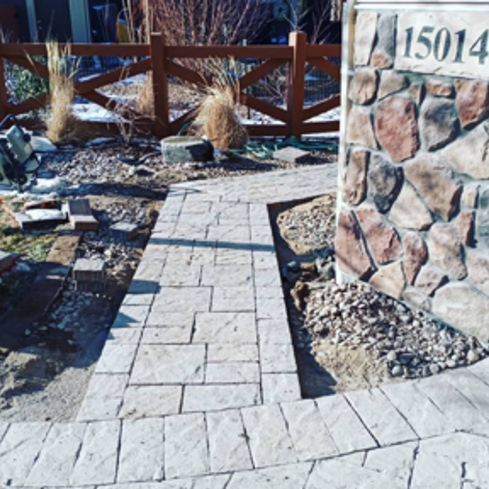 Paver walkway.