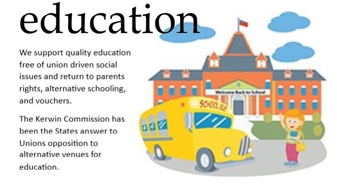 School bus with text and title