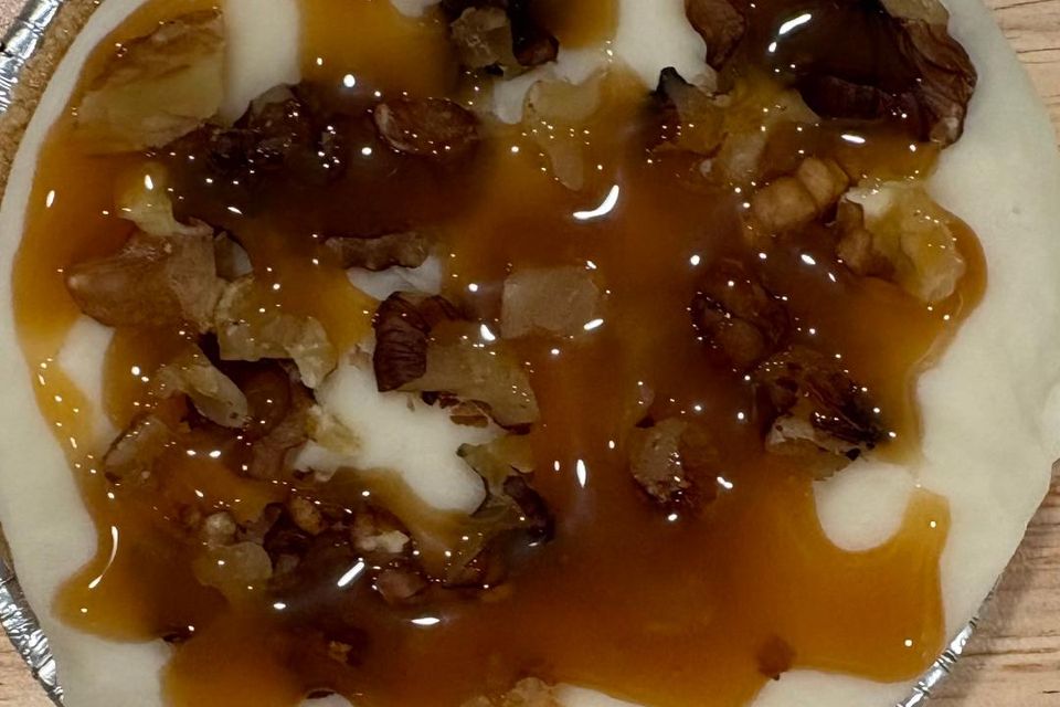 Maple walnut caramel pie