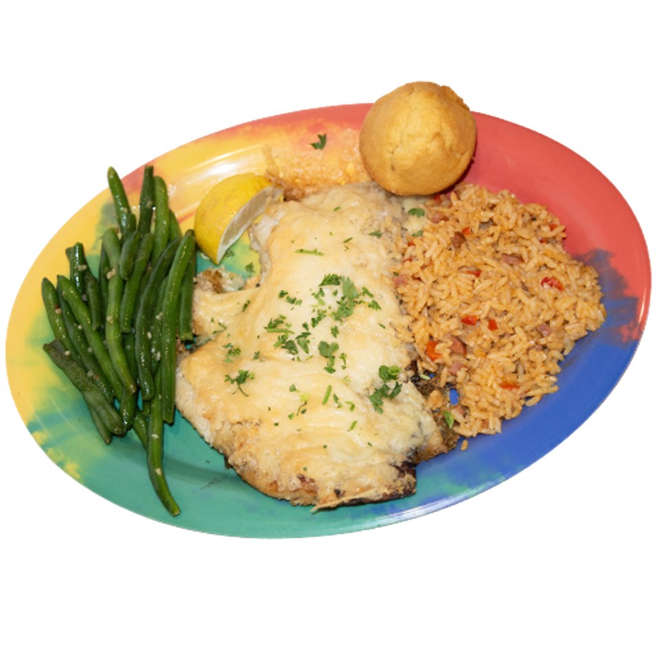Parmesean encrusted grouper