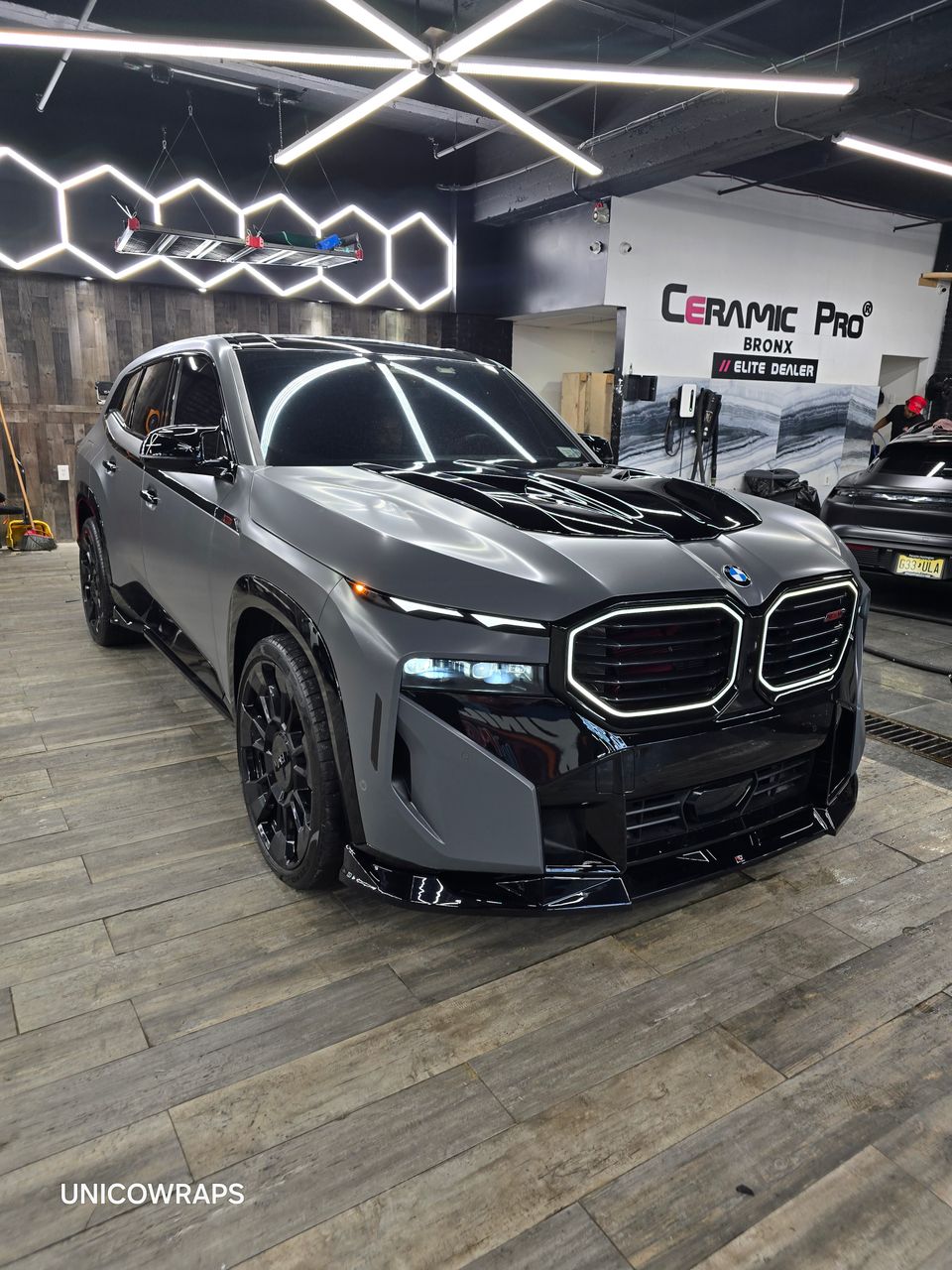 Professionally wrapped gray BMW 
