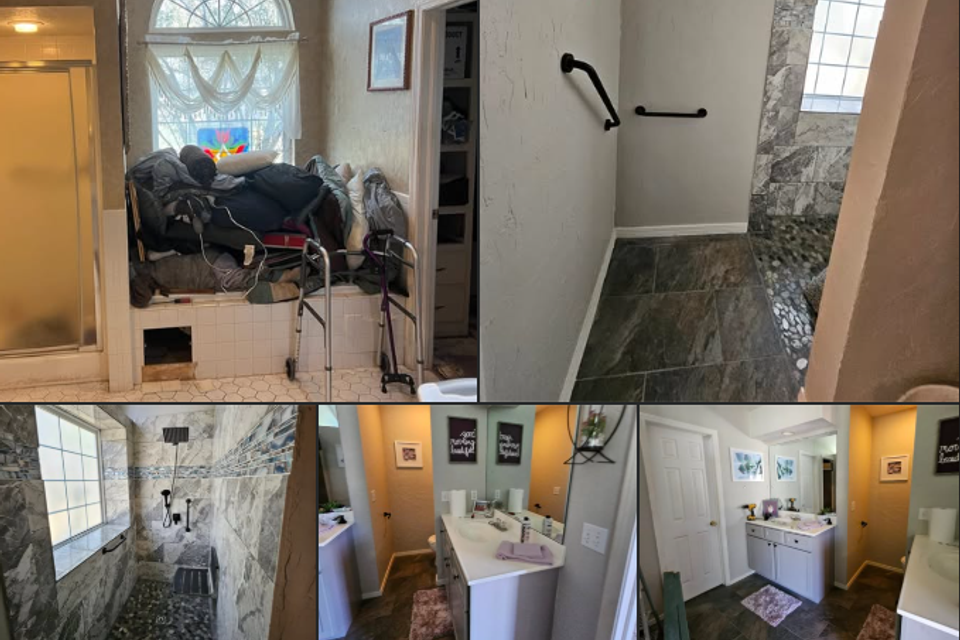 Bathroom reno remodel by Helping Hands