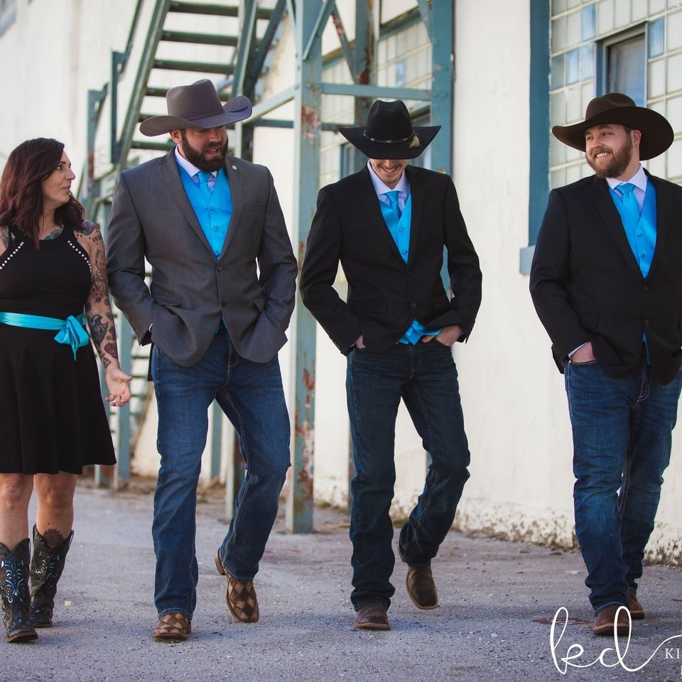 grooms party at the coleman vault
