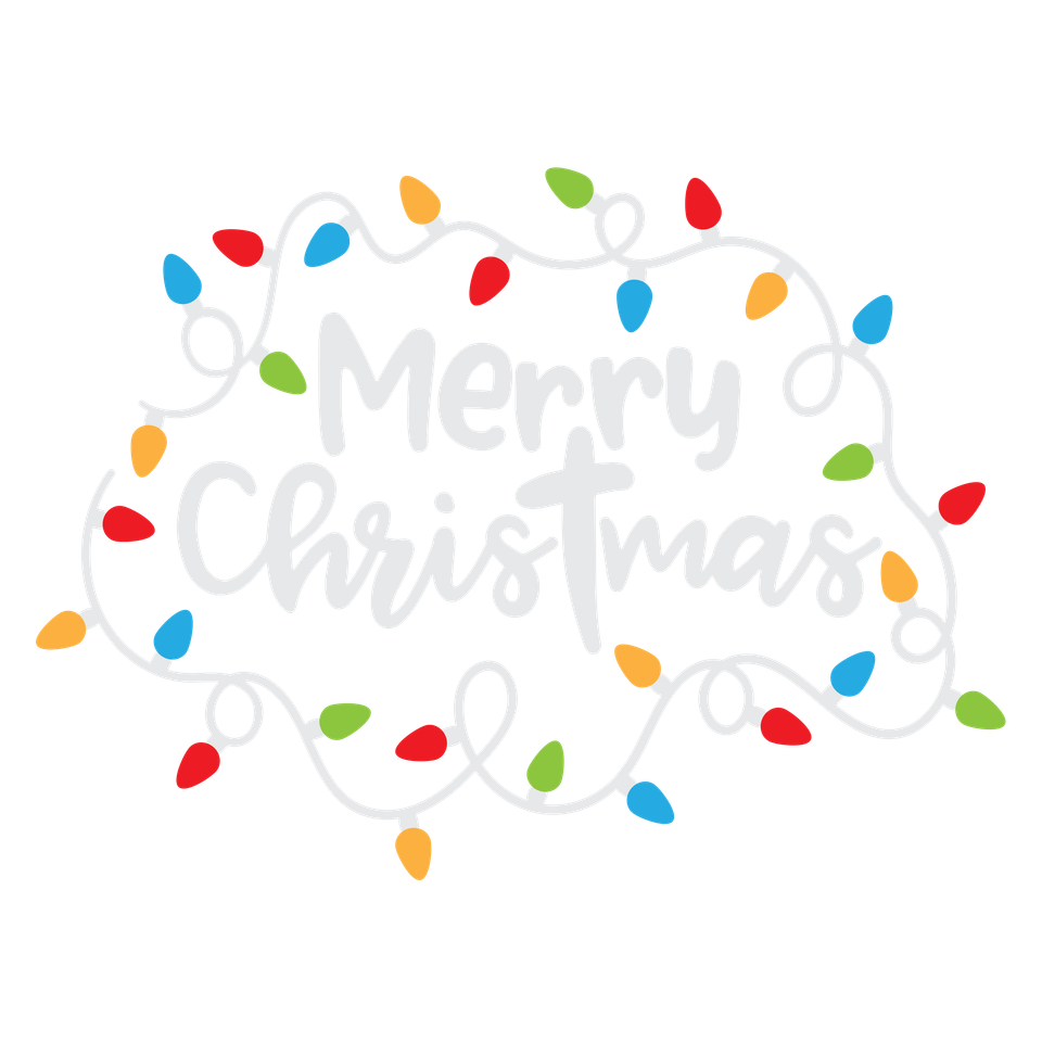 Seasons   christmas merry christmas with lights wht 4