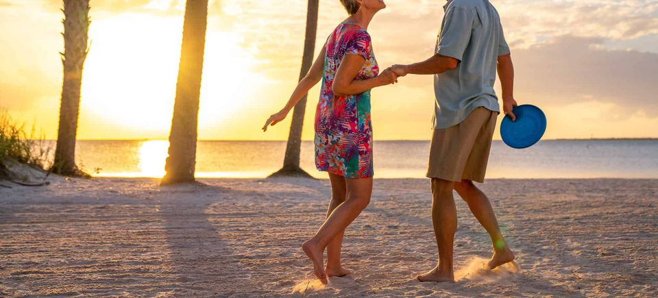 Older couple on beach