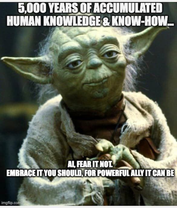 Yoda and an AI meme 