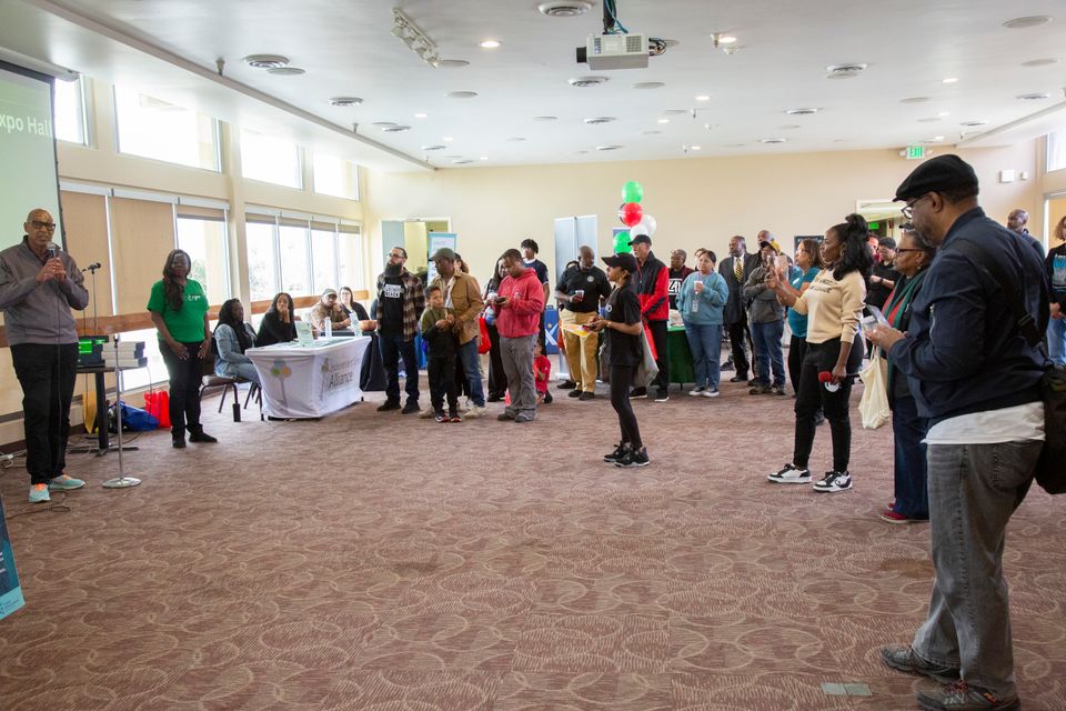 2024 black education expo assemblymember holden addresses expo crowd