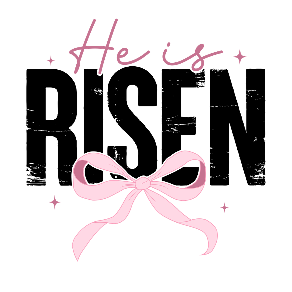 Seasons   easter he is risen blk pink