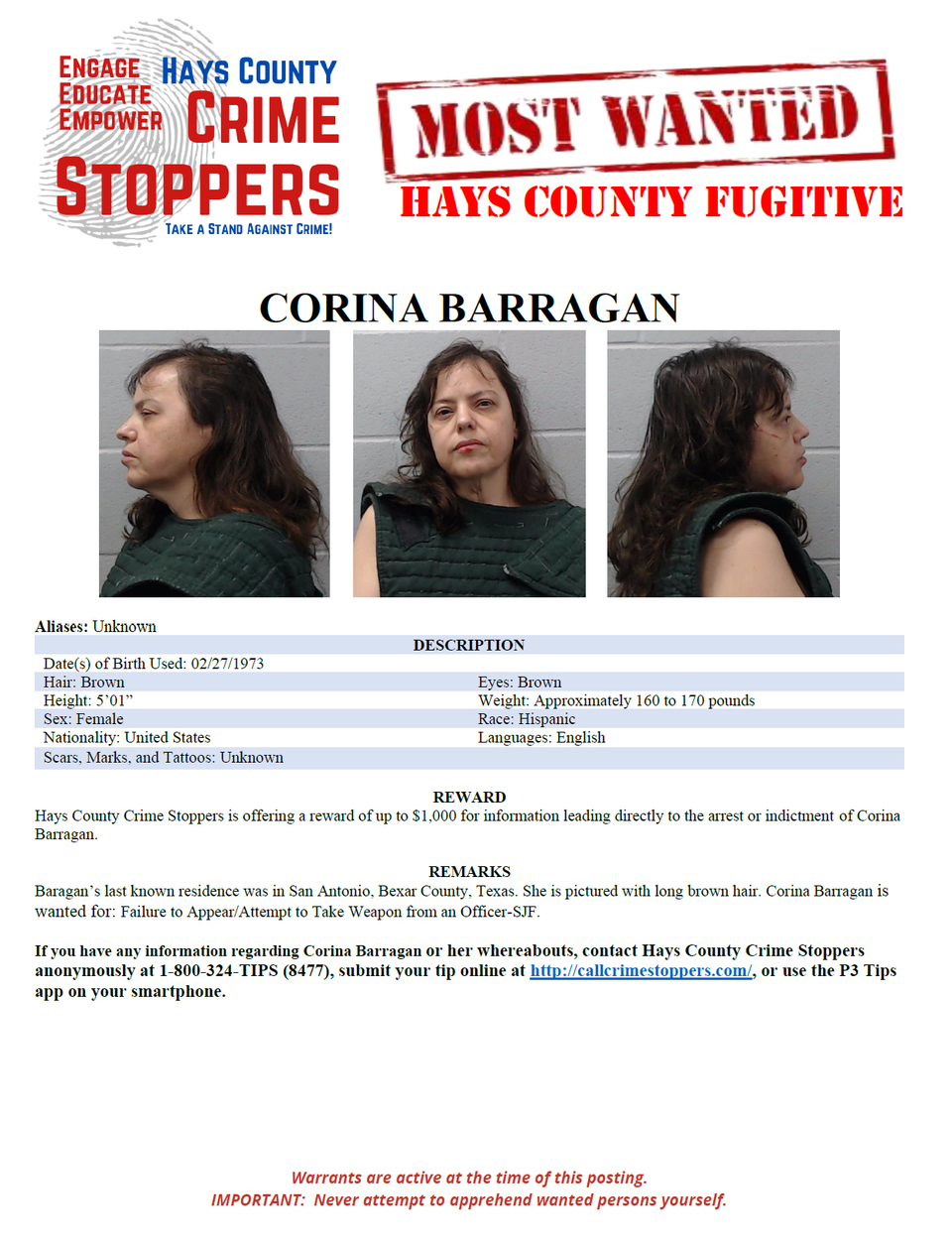 Barragan most wanted poster