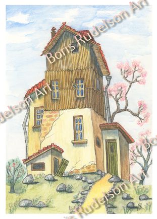 House with Cherry Tree