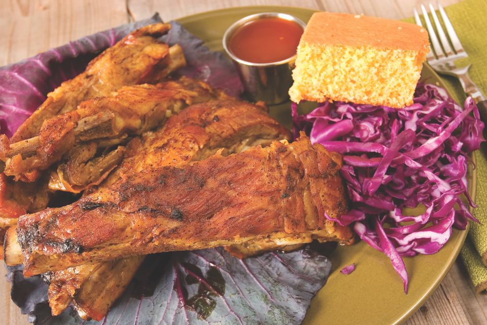 Ribs and cornbread