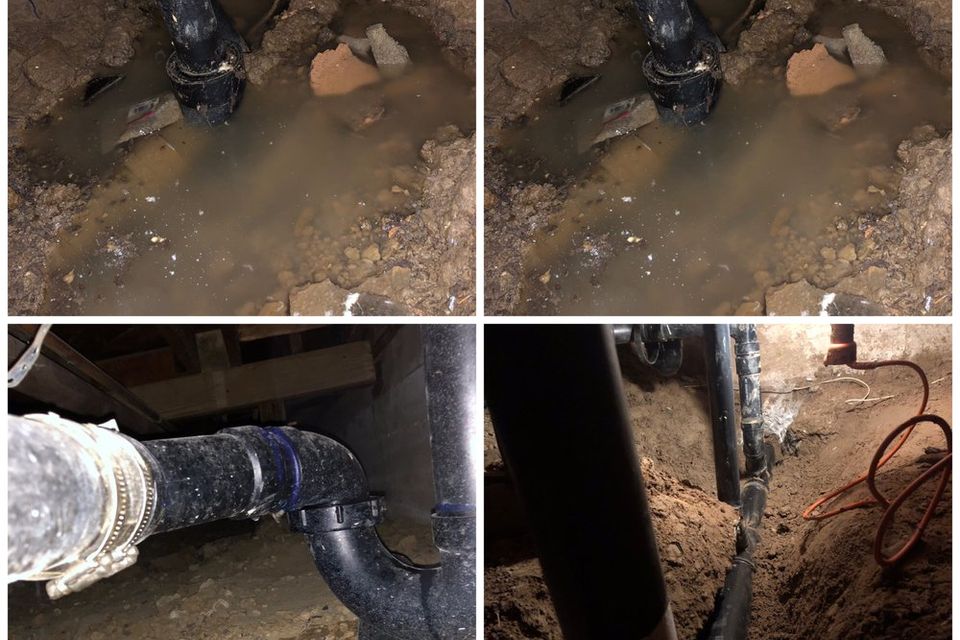 Main sewer line clean out