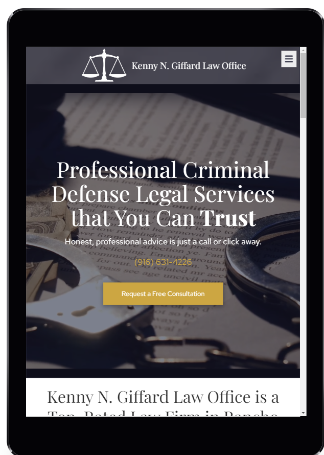 website design criminal attorney