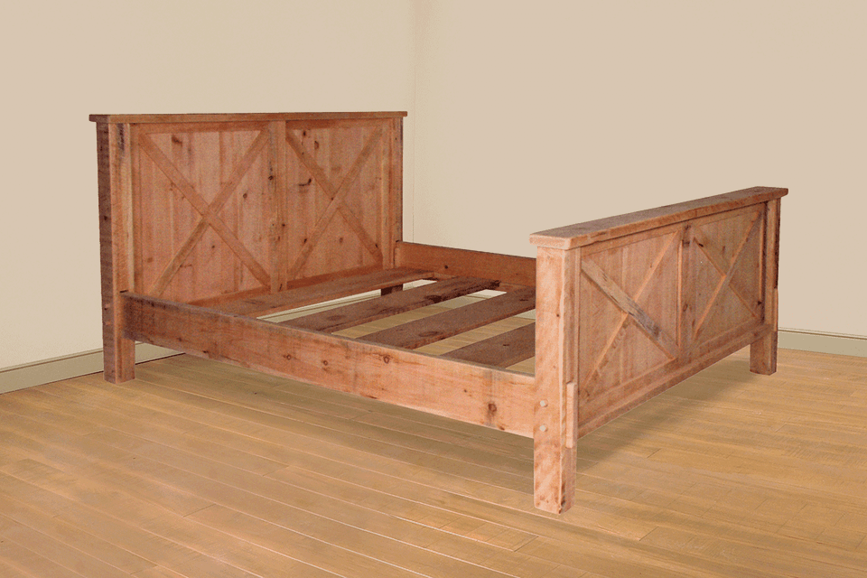 Barnboard bed 2 sct