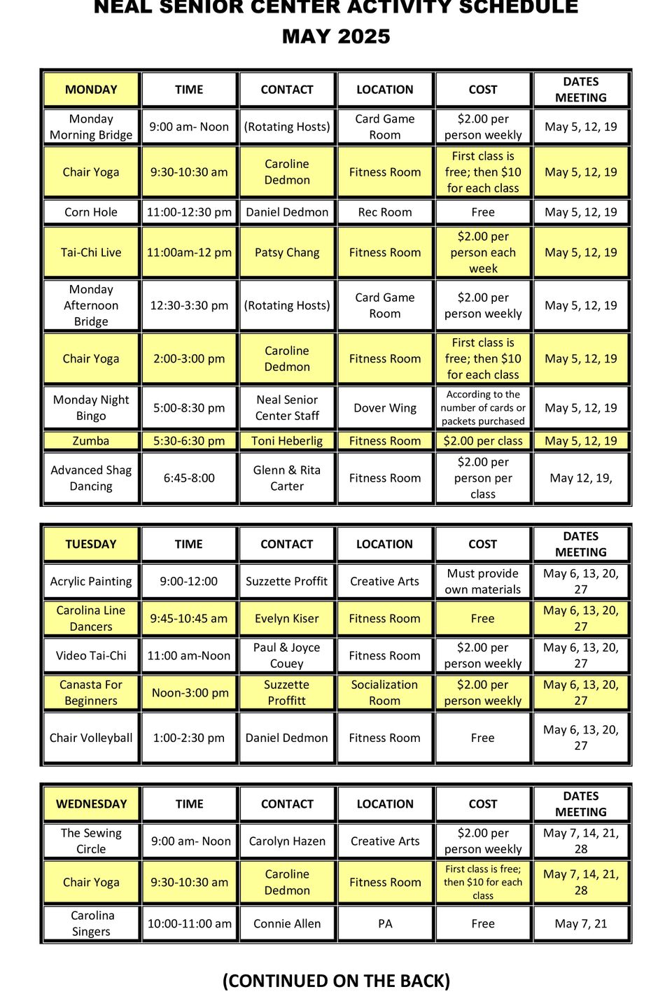 Actvity schedule may 2025 (part 1)