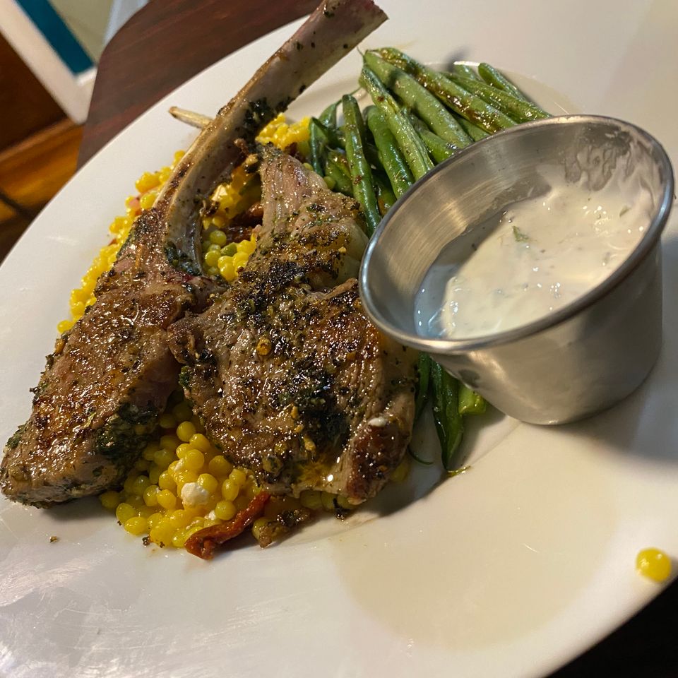 Seared lamb lollipops