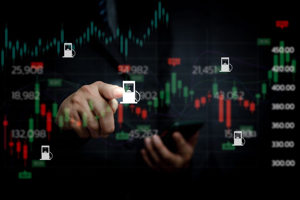 Vecteezy hand touch screen virtual screen stock market exchange money 10746043