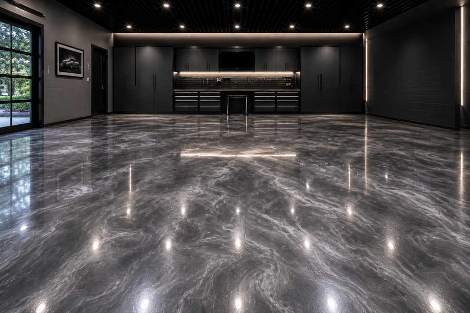 Decorative   metallic concrete