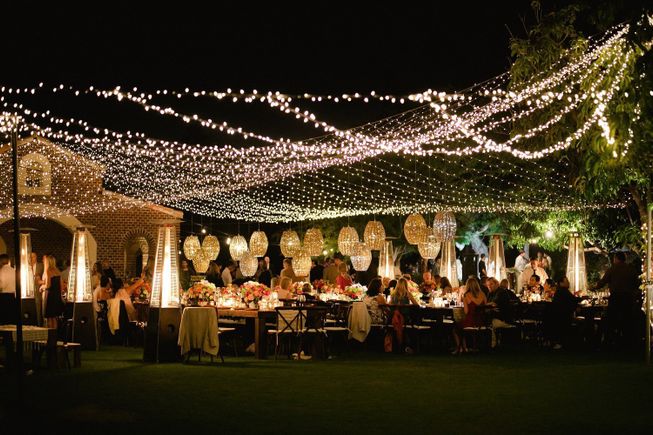 Magical wedding   outdoor event lighting in meridian idaho