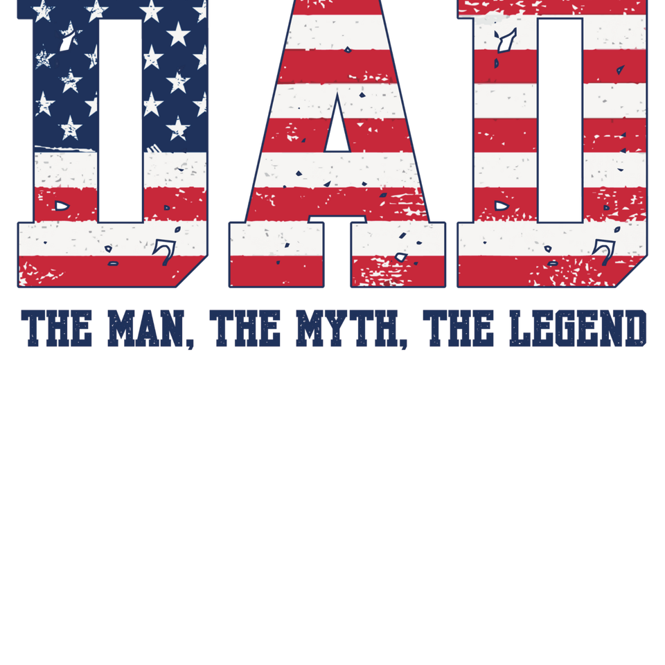 Patriotic   dad man myth legend   no cross dark with flag