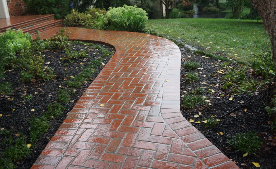 Cornelius brick walkway
