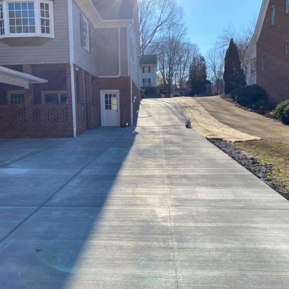 Decorative concrete patio