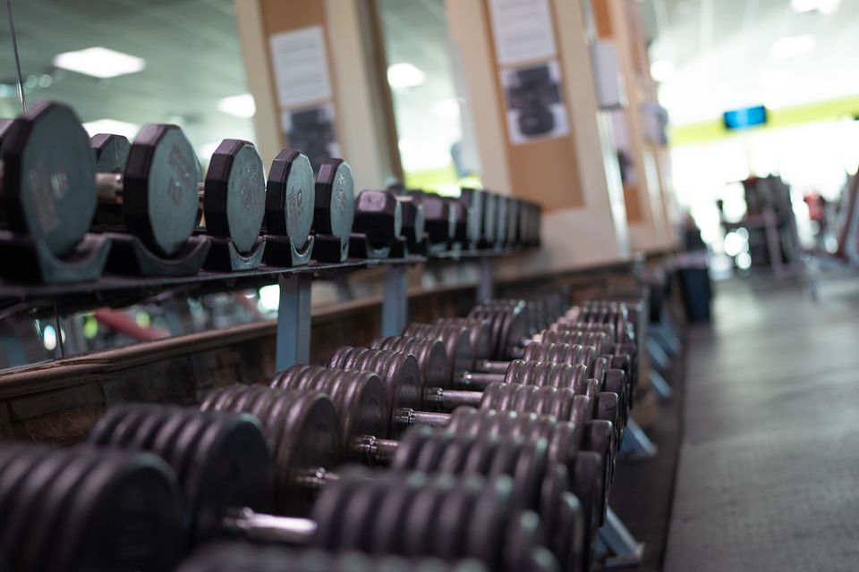 The dumbell rack at Maximus Gym in Riverhead