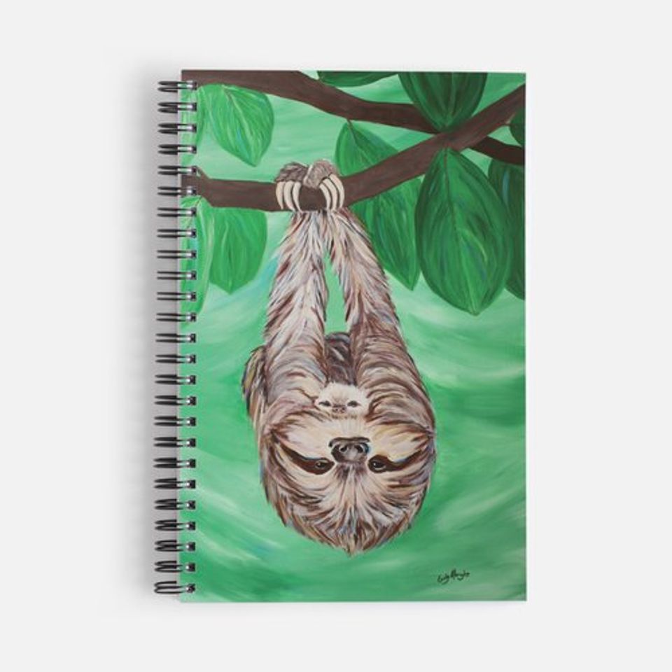 Sloth acrylic journal