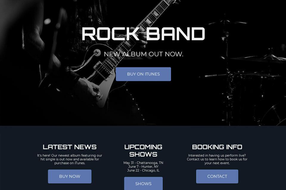 Rock band website template original