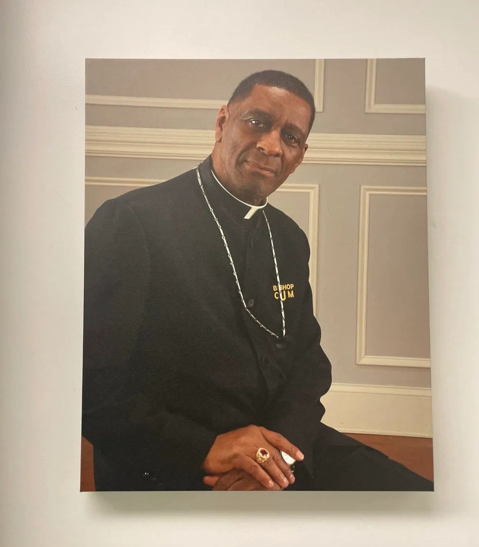 Portrait of Apostle C. M. Jenkins of Grace Evangelistic Temple Church.