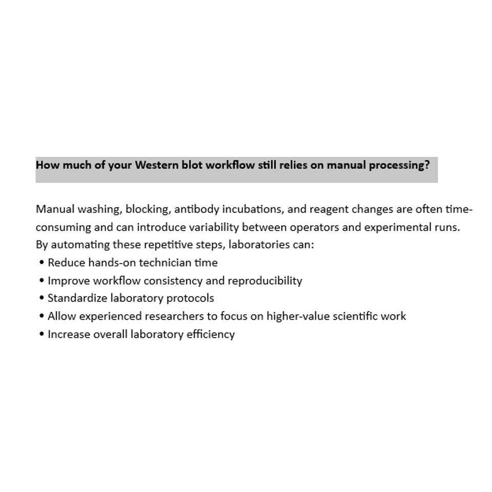 Download document: How much of your Western blot workflow still relies on manual processing