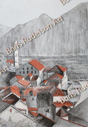 Black chock & Sangin. European town