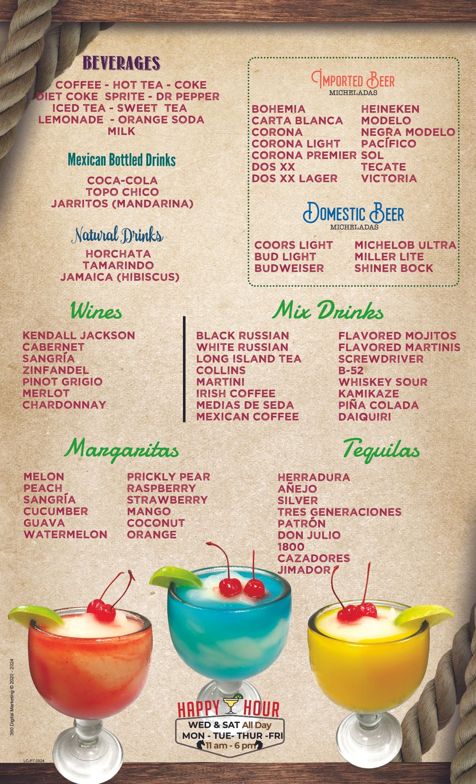 Web menu0924 page7 loscaporales mexican restaurant