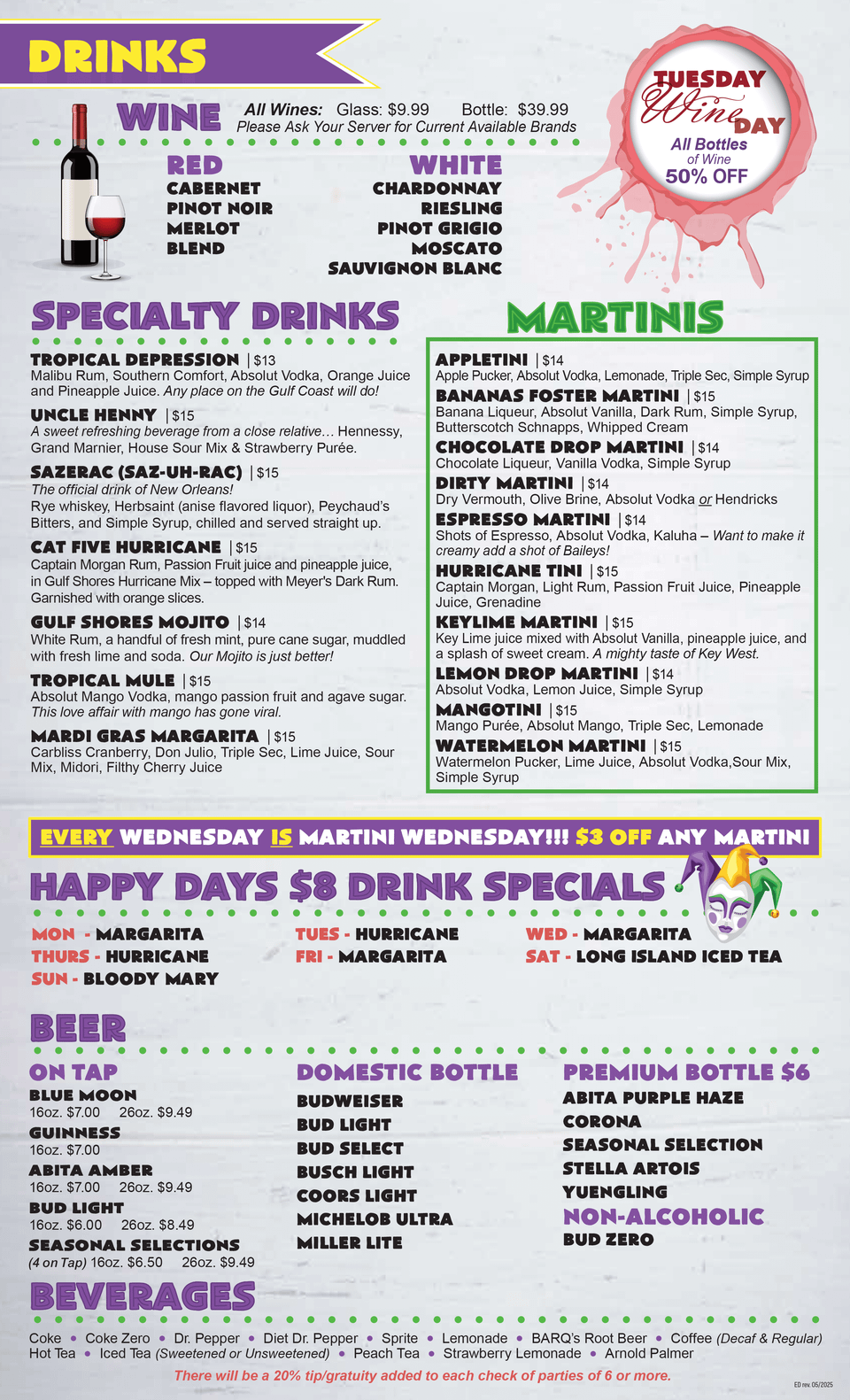 Edwardsville drink menu