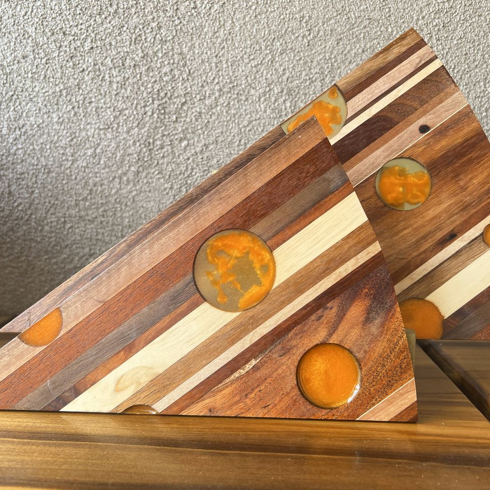 Cheese slice board set