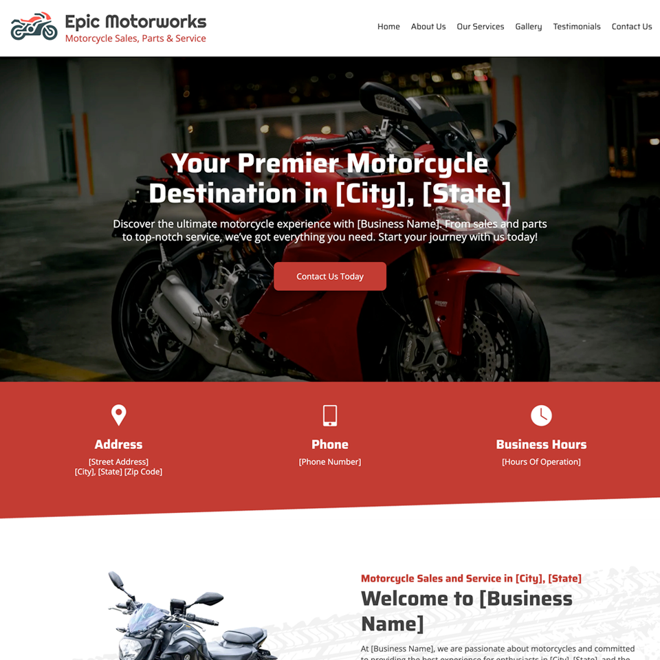 Motorcycle shop