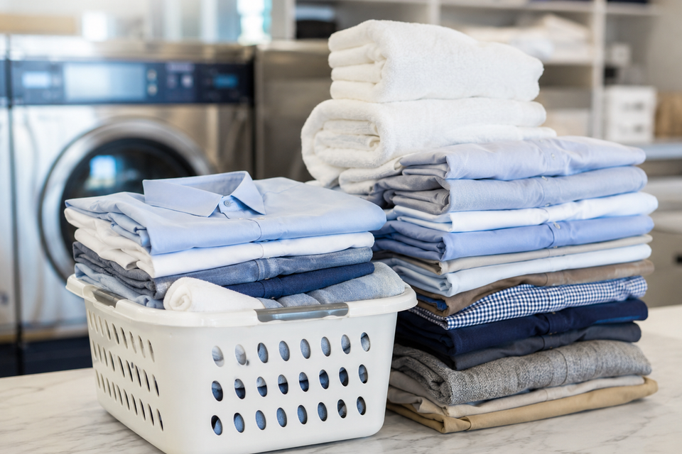 Pick up and delivery laundry service