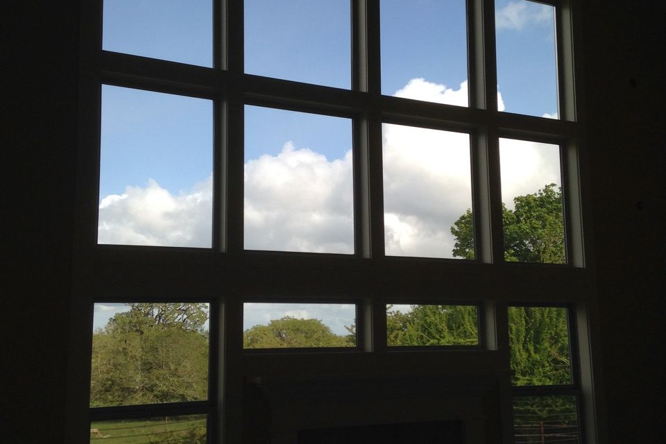 Home office tinted window