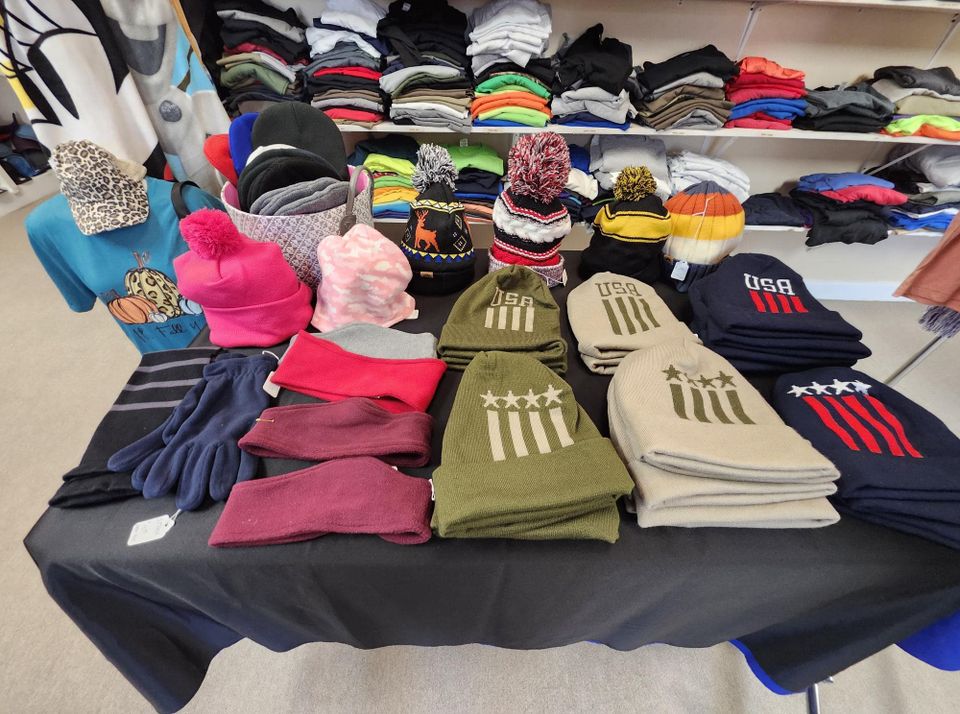 Emboridered beanies and winter headwear