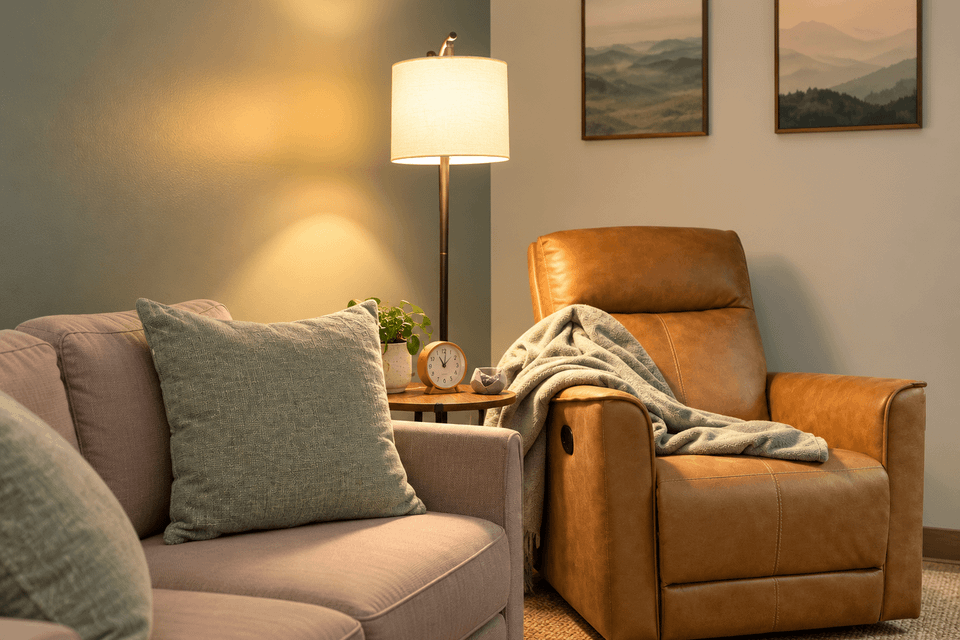 Cozy modern reading nook