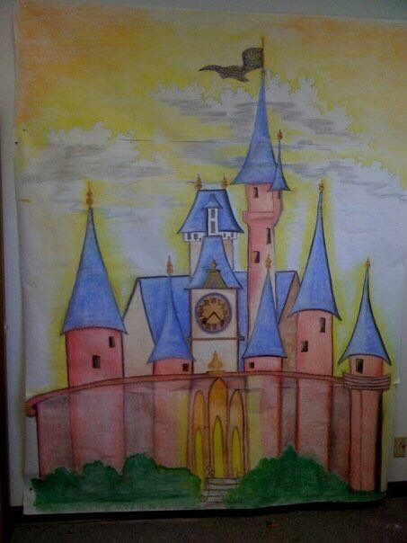 Timeless painting by renee   custom painting   faux finishing   tulsa oklahoma   completed large children's mural on canvas princess castle for birthday photos 1