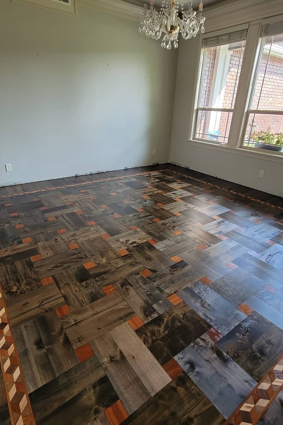 Custom hardwood pattern floor in boise id